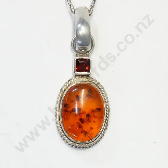 amber necklace chain stamped 925