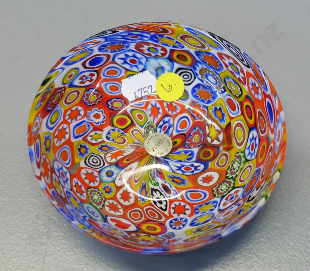 small Murano multi coloured millefiori glass dish D-110 Image 1++