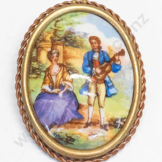 Limoges brooch