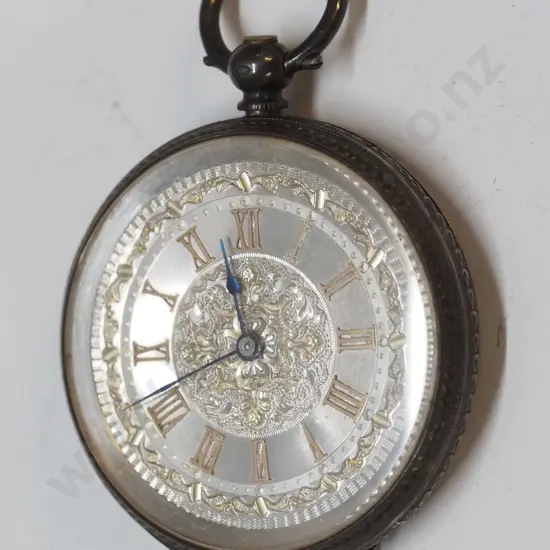 silver pocket watch stamped 925, 2 lions &127165