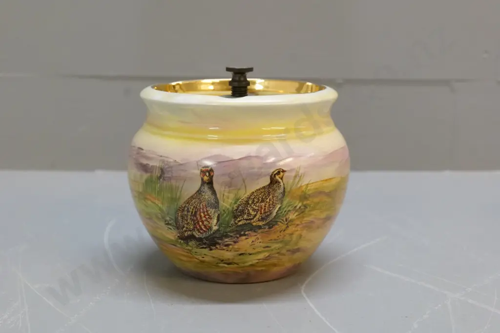 Grimwades Royal Winton game bird tobacco jar Image 1++
