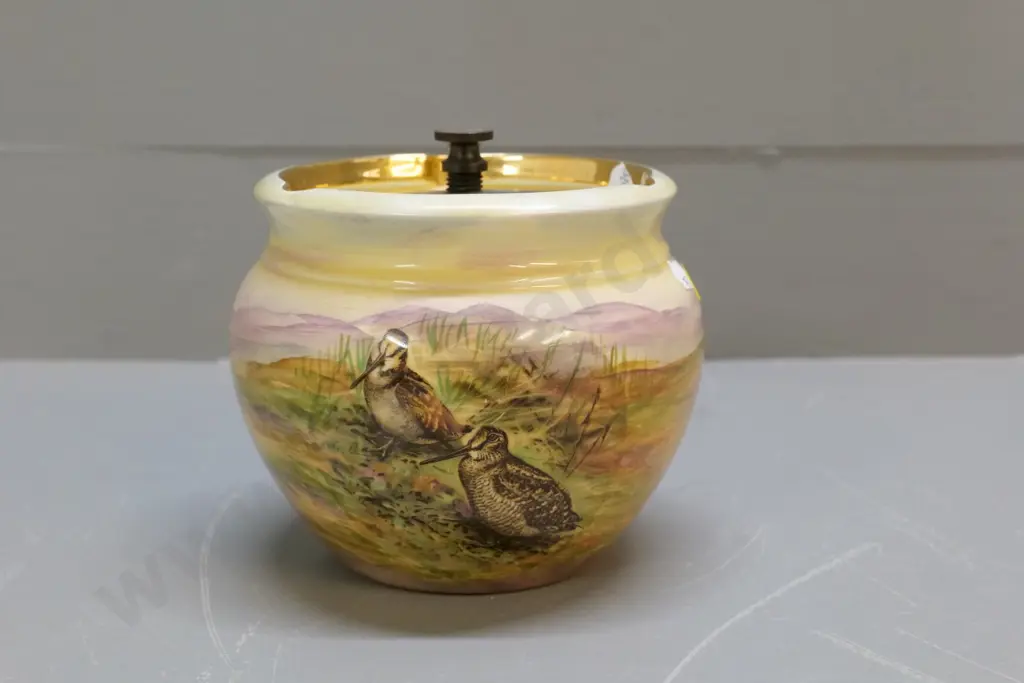 Grimwades Royal Winton game bird tobacco jar Image 1++
