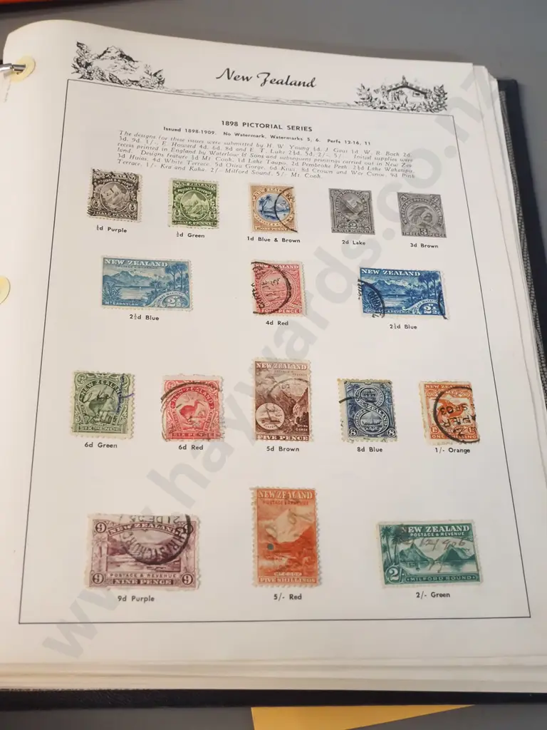 3 New Zealand stamp albums with partial contents - numerous vintage stamps Image 1++