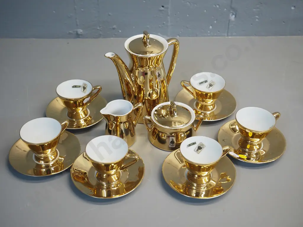 'My Lady' Japanese 22k gold coated coffee set Image 1++