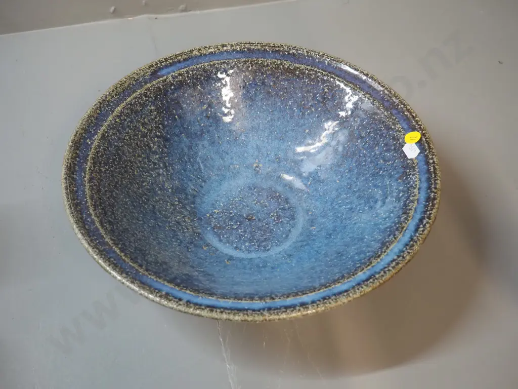 large studio pottery salad or fruit bowl H-90 D-310 Image 1++