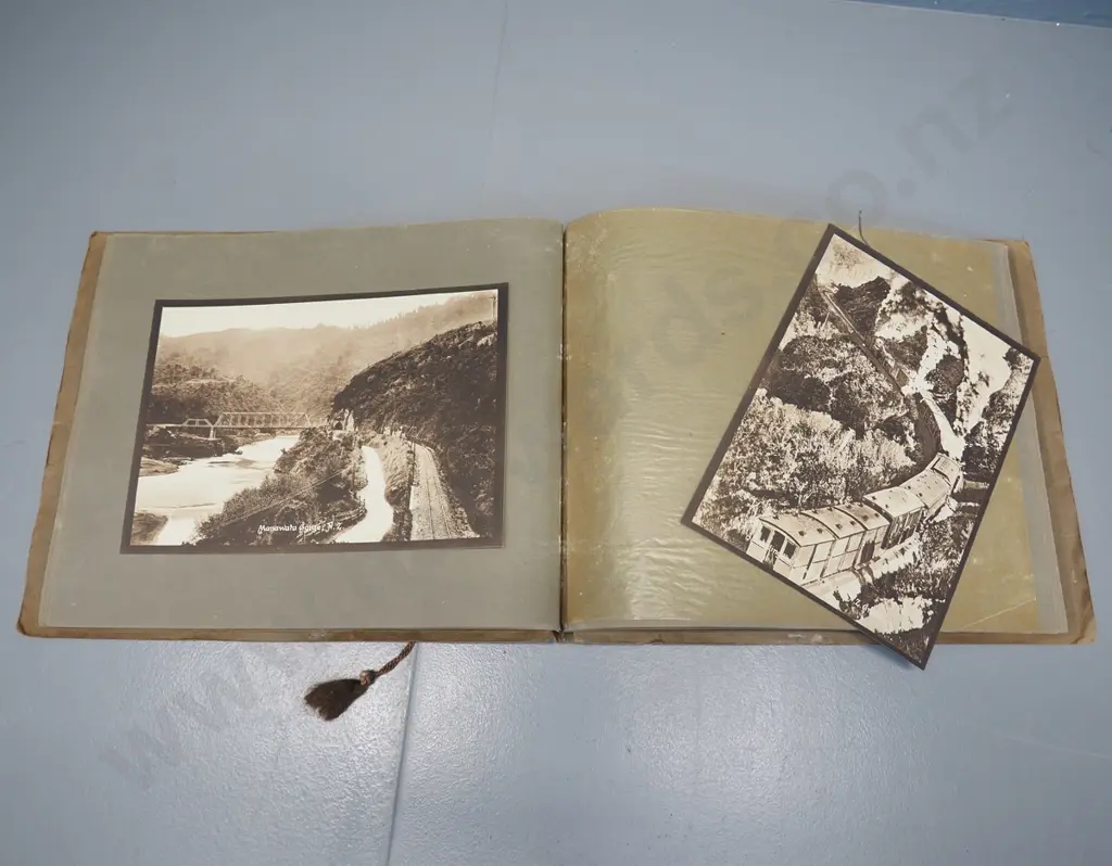 Scenes In Maoriland, pub. Tanner Bros,  souvenir photo book of New Zealand scenes - covers faded, one photo loose Image 1++