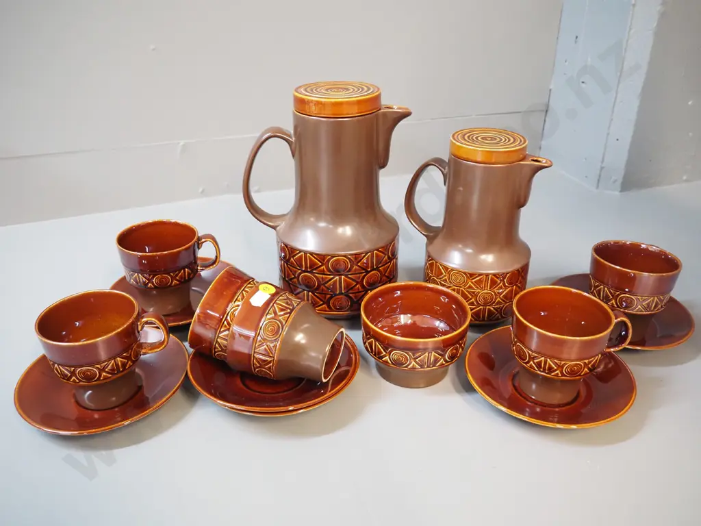 circa 1960s Beswick coffee set - chip to one cup Image 1++