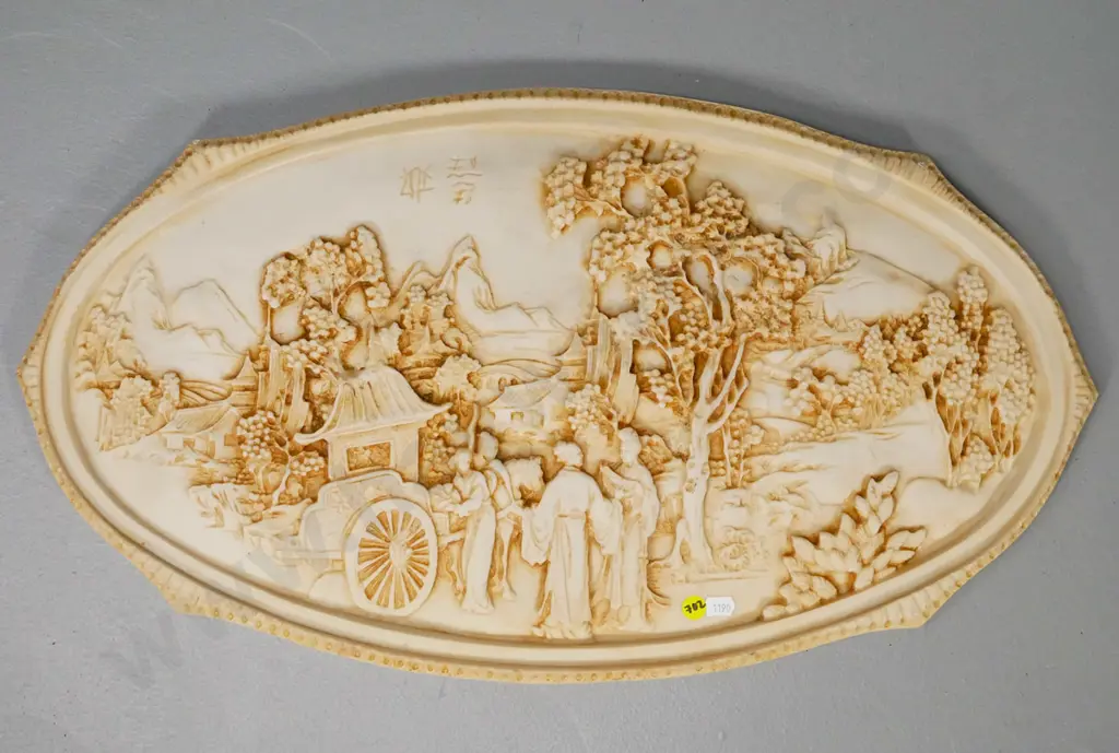 heavy oval composite Asian 3D artwork H-350 W-620 Image 1++