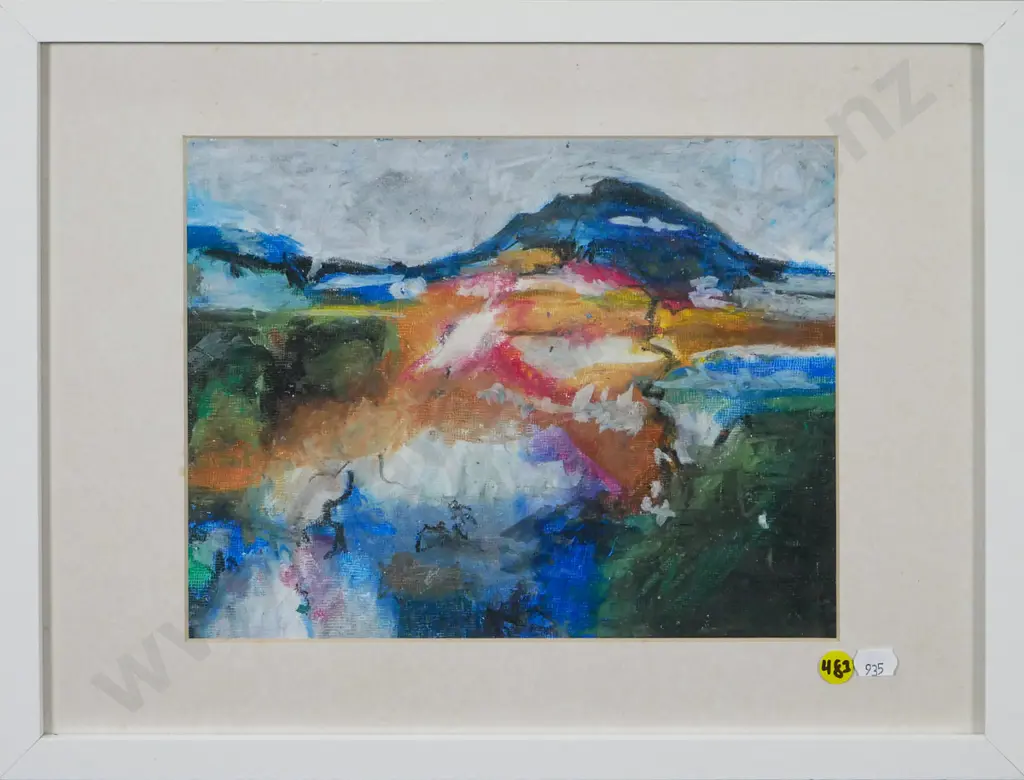 framed watercolour - landscape H-210 W-270 Image 1++