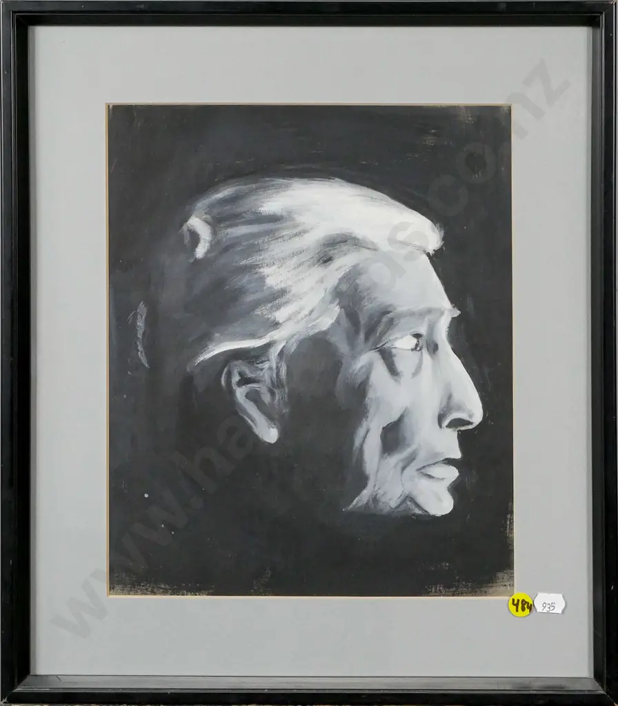 unsigned - framed watercolour - portrait H-280 W-240 Image 1++