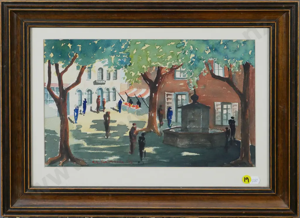 AL Salmond - framed watercolour - Lancon, South of France H-200 W-320 Image 1++