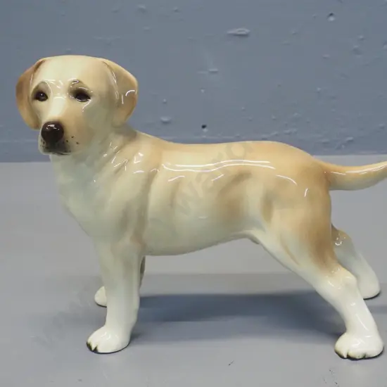 golden lab dog figure - marked Made in England H-180 L-240
