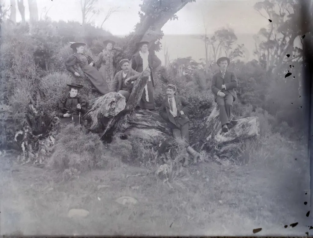 21 glass plate negatives in wooden case, full plate 160 x 215. Early Dunedin views, fire station, group photos etc. Image 1++