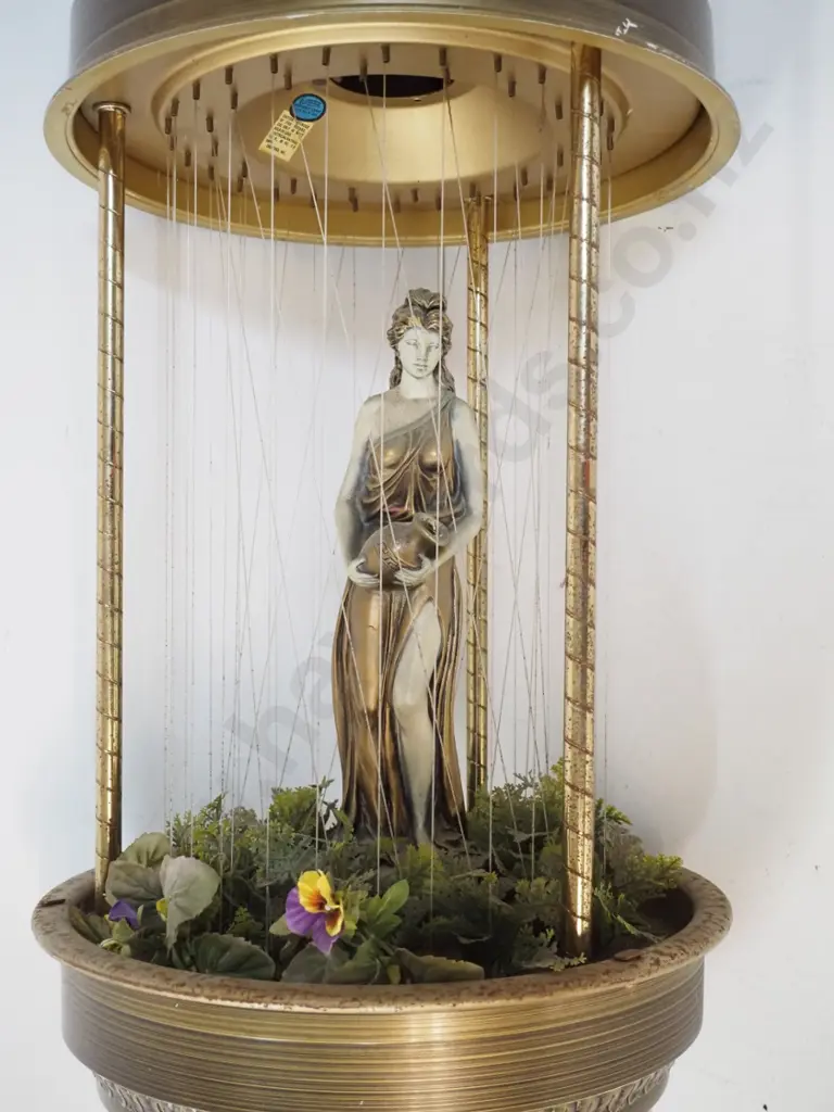 retro "Creators Inc" hanging oil rain lamp with classical figure - untested H-900 D-300 Image 1++