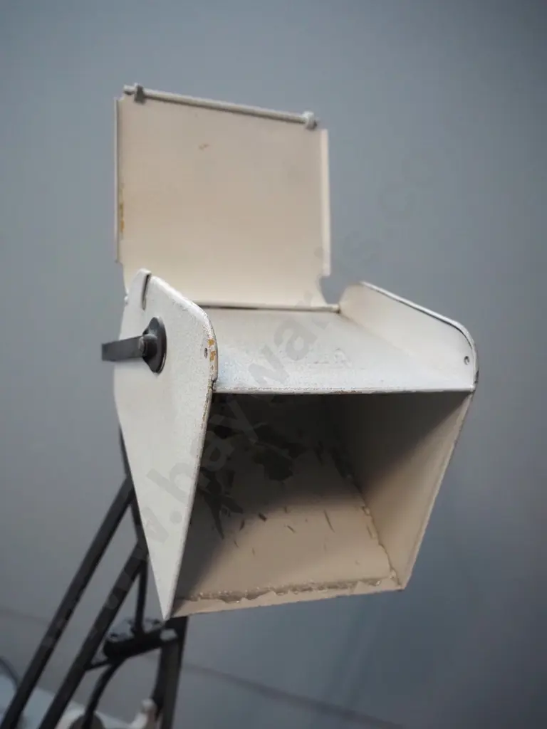 industrial style anglepoise lamp with small square shade - flaking to paint Image 1++