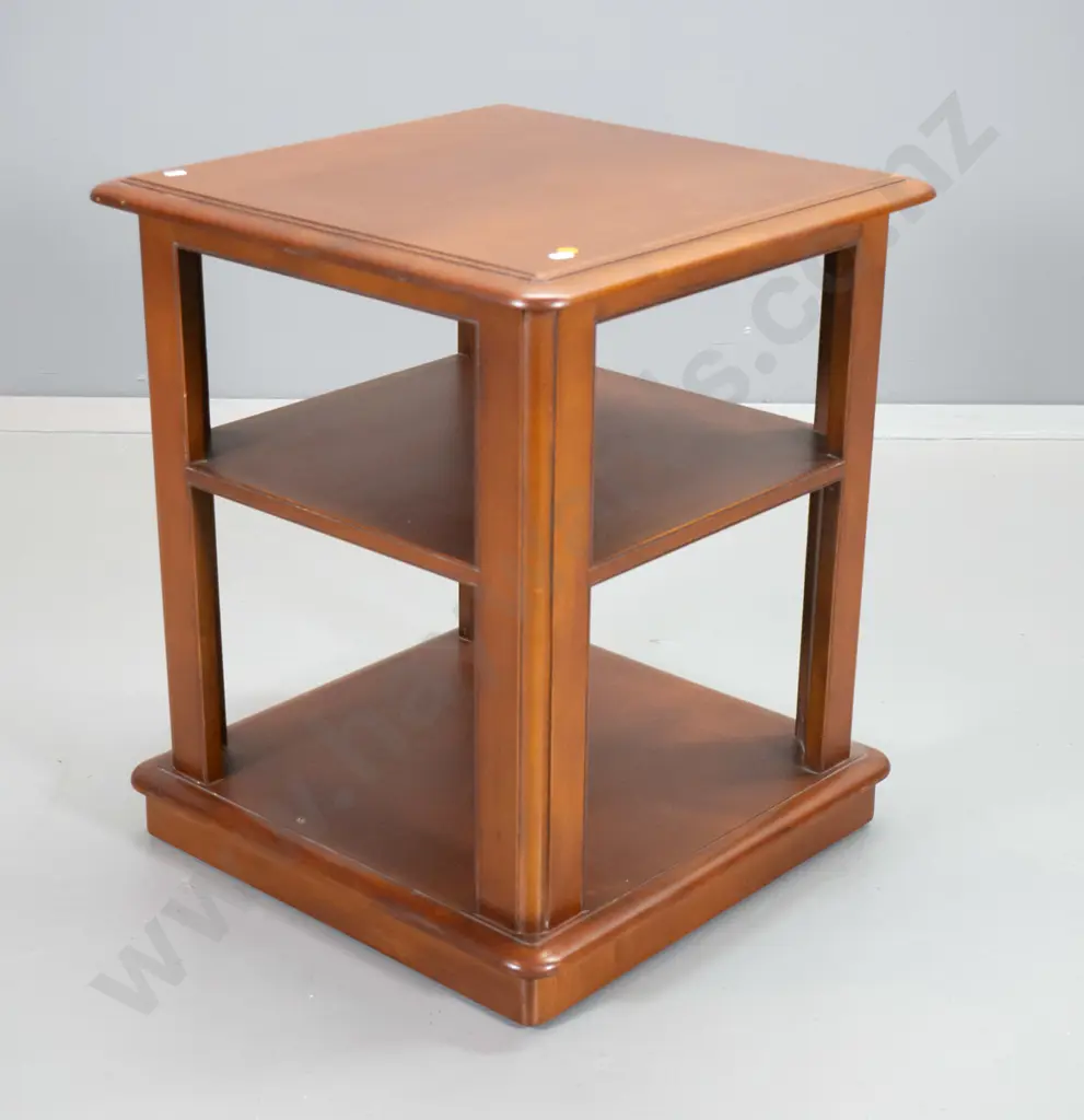 mahogany 3-tier side table H600 W500 D500 Image 1++