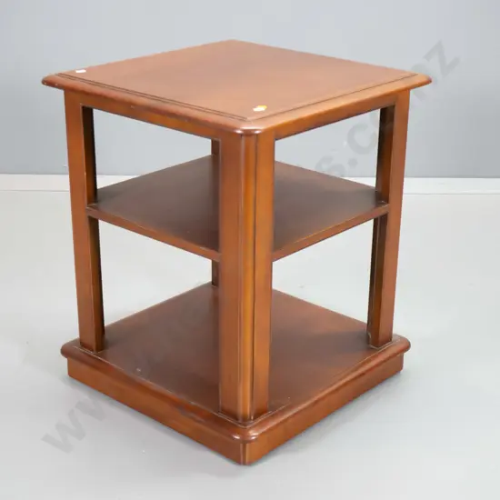 mahogany 3-tier side table H600 W500 D500