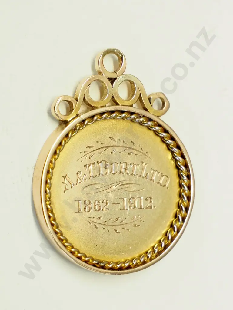 Gilbert Logie medal 51 years service   A & T Burt 1862-1912 Image 1++