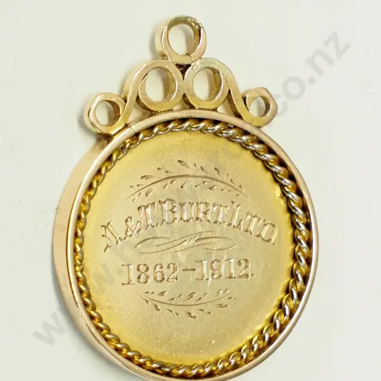Gilbert Logie medal 51 years service   A & T Burt 1862-1912