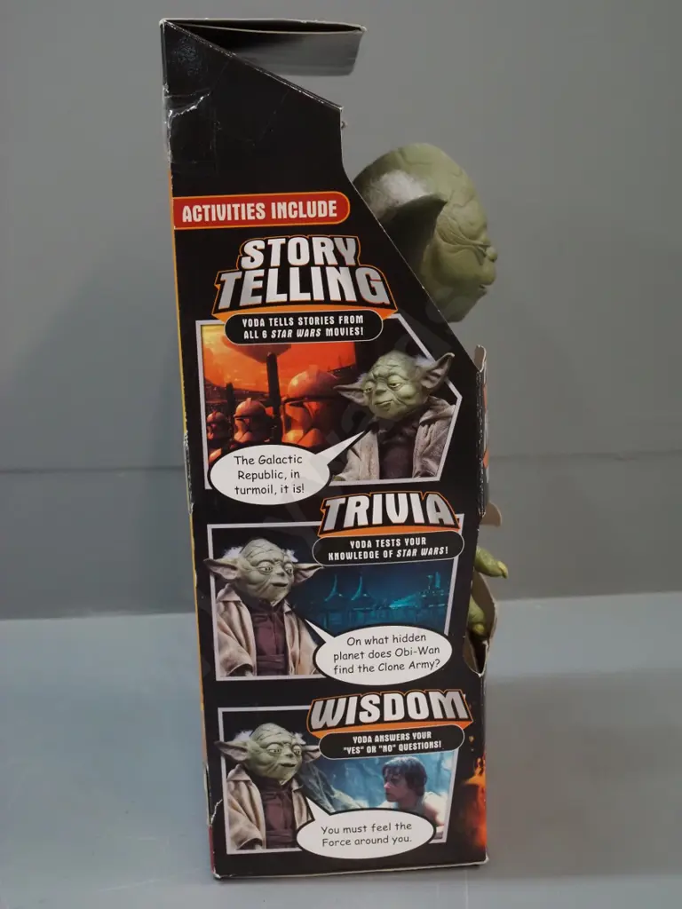 Star Wars talking Yoda figure in original box - some damage to box Image 1++