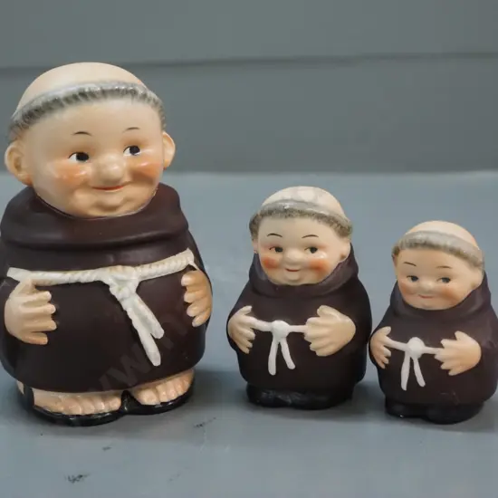 Goebbel china monk money box H-120 and monk salt & pepper