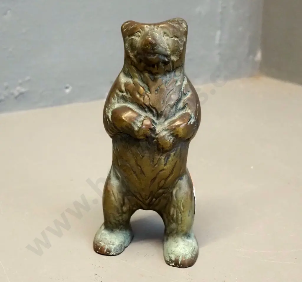 small heavy solid cast brass bear figure H-150 Image 1++