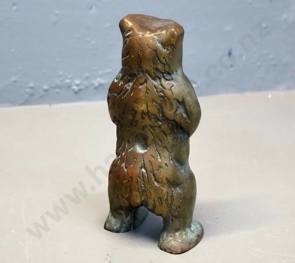 small heavy solid cast brass bear figure H-150 Image 1++