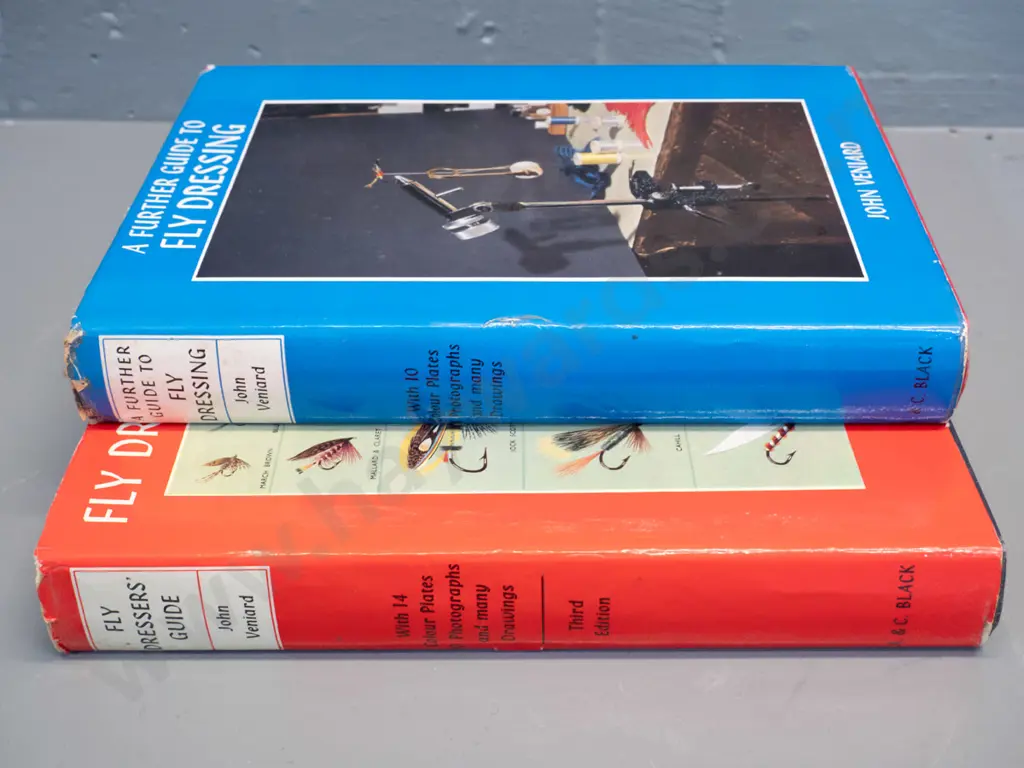 2 fishing books by John Veniard: Fly Dresser's Guide 3rd ed 1968 and Further Guide to Fly Dressing 1965 2nd printing Image 1++