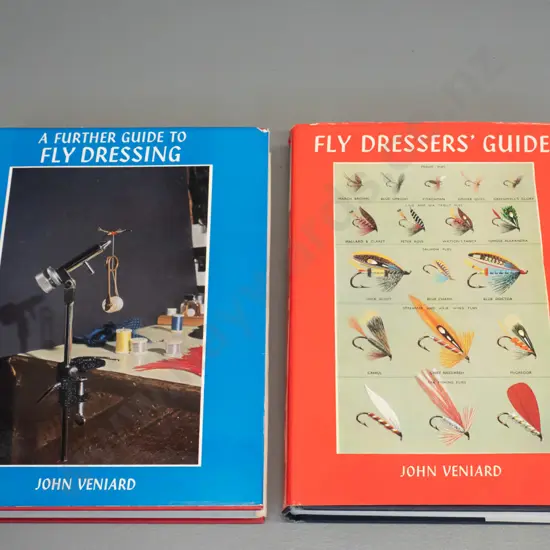 2 fishing books by John Veniard: Fly Dresser's Guide 3rd ed 1968 and Further Guide to Fly Dressing 1965 2nd printing