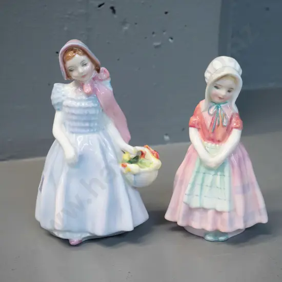 2 Royal Doulton Little Miss figurines - Tootles and Wendy, taller is H-120