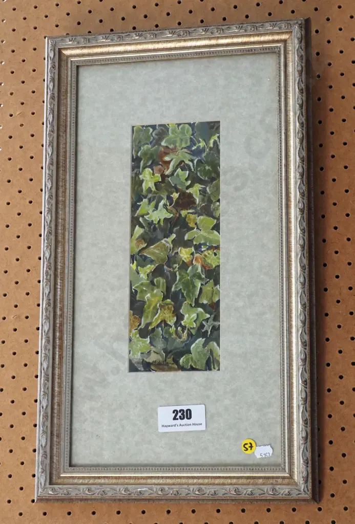 Margaret A Howard - framed watercolour - ivy H-250 W-95 Image 1++