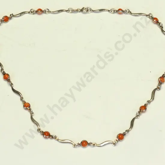 silver necklace stamped 925