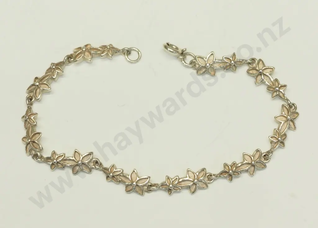 childs silver flower bracelet stampe 925 Image 1++