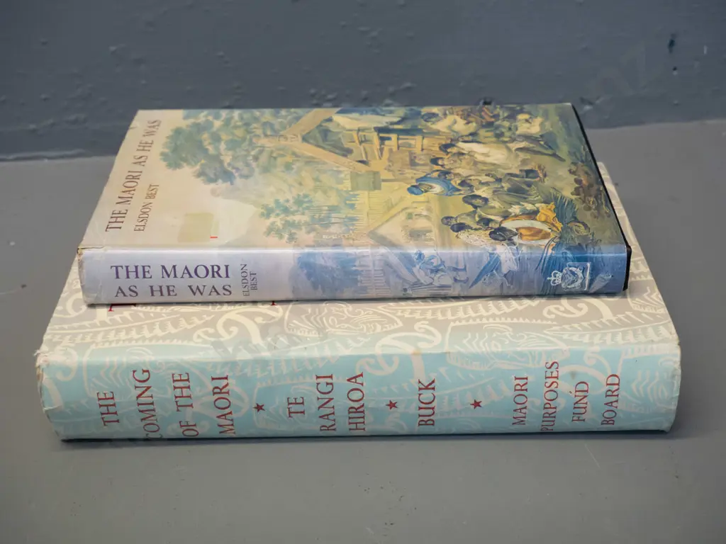 2 books - The Maori As He Was - Elston Best 1974 & The Coming of the Maori - Sir Peter Buck 1982 Image 1++