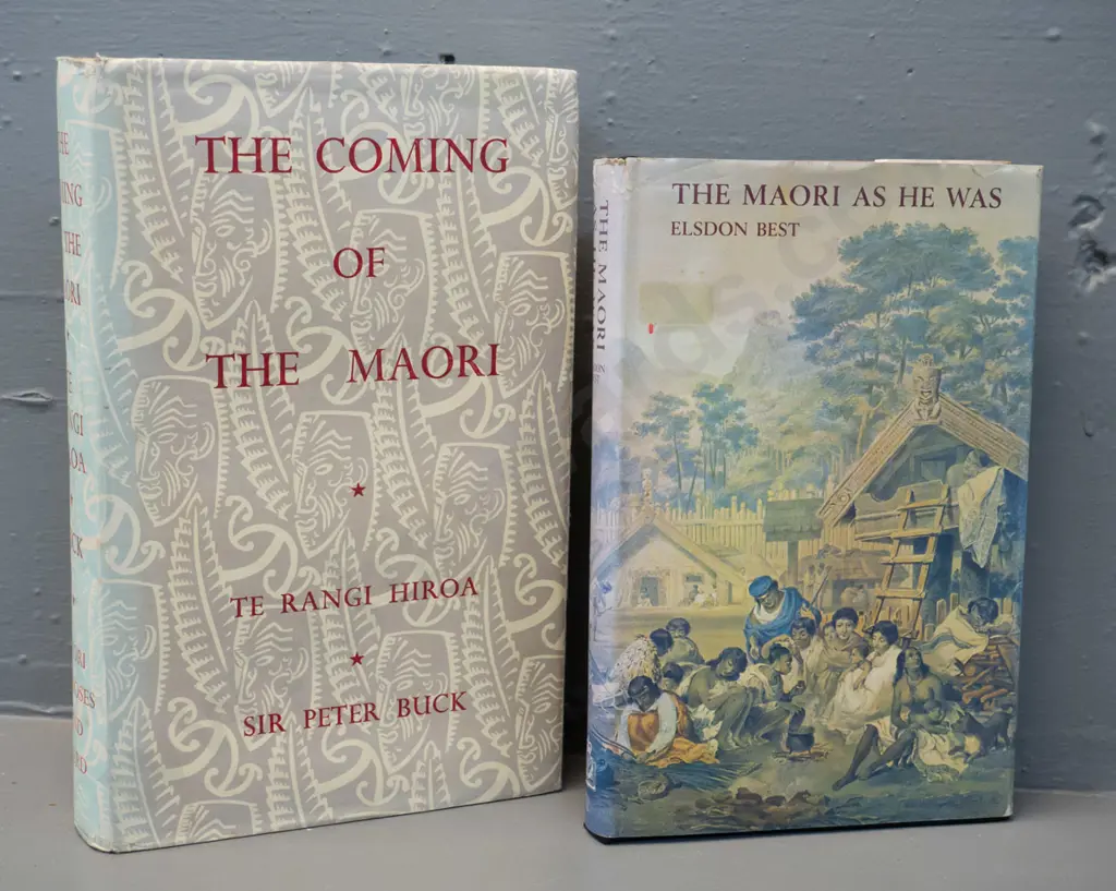2 books - The Maori As He Was - Elston Best 1974 & The Coming of the Maori - Sir Peter Buck 1982 Image 1++