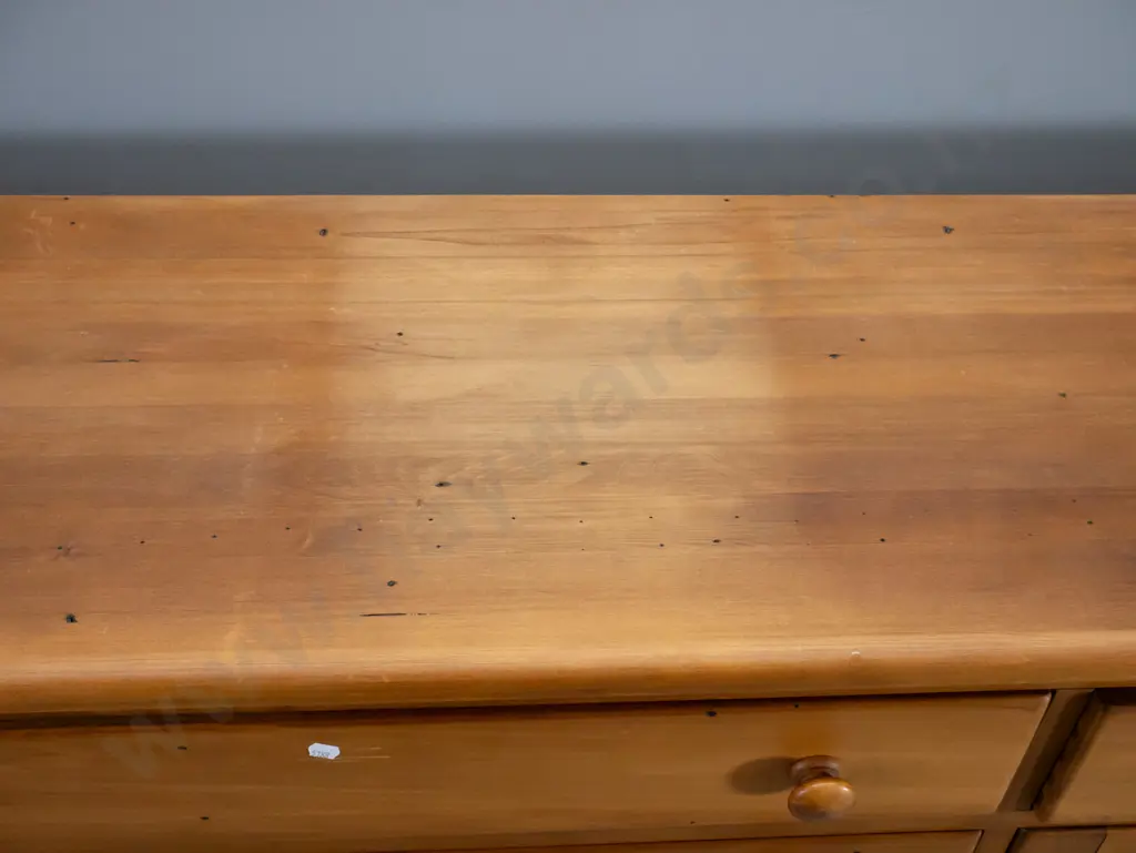 recycled kauri large sideboard w/4 drawers, 4 doors, adjustable shelves, fading to polish on top H920 W2000 D440 Image 1++