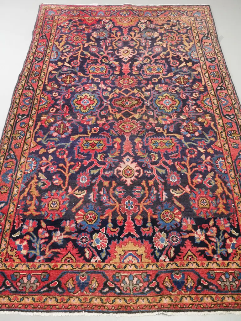 Iranian hand-knotted wool floor rug - minor wear on corner L2470 W1450 Image 1++