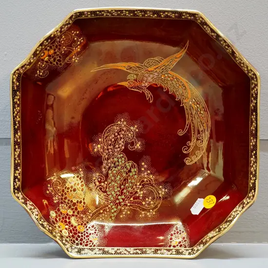 Crown Devon lustre bird bowl D-230
