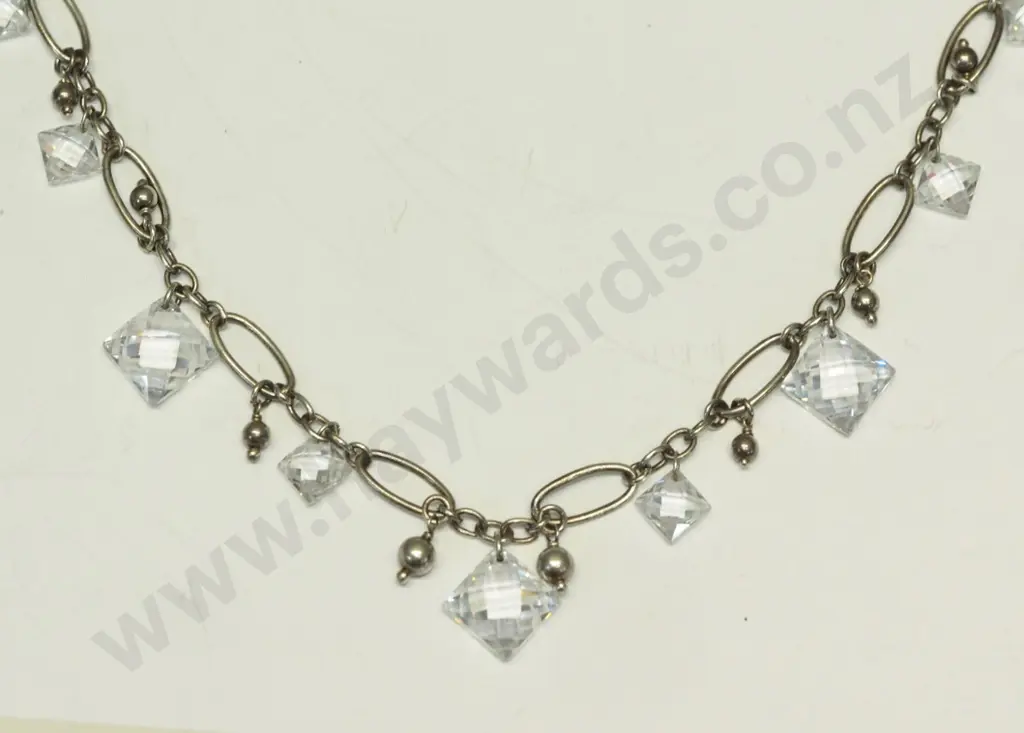 crystal necklace stamped 925 Image 1++