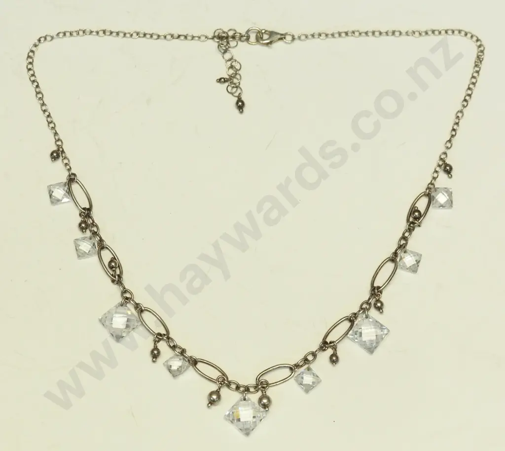 crystal necklace stamped 925 Image 1++