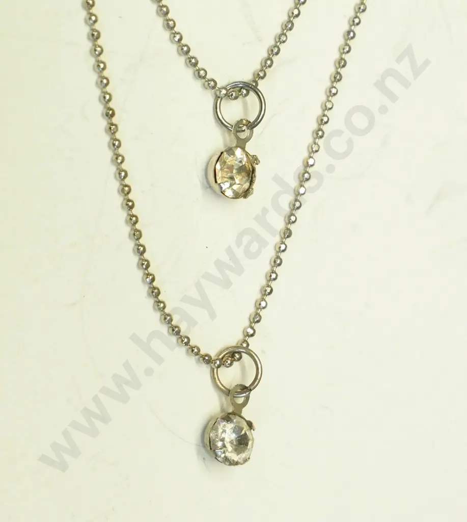 silver cz necklace Image 1++