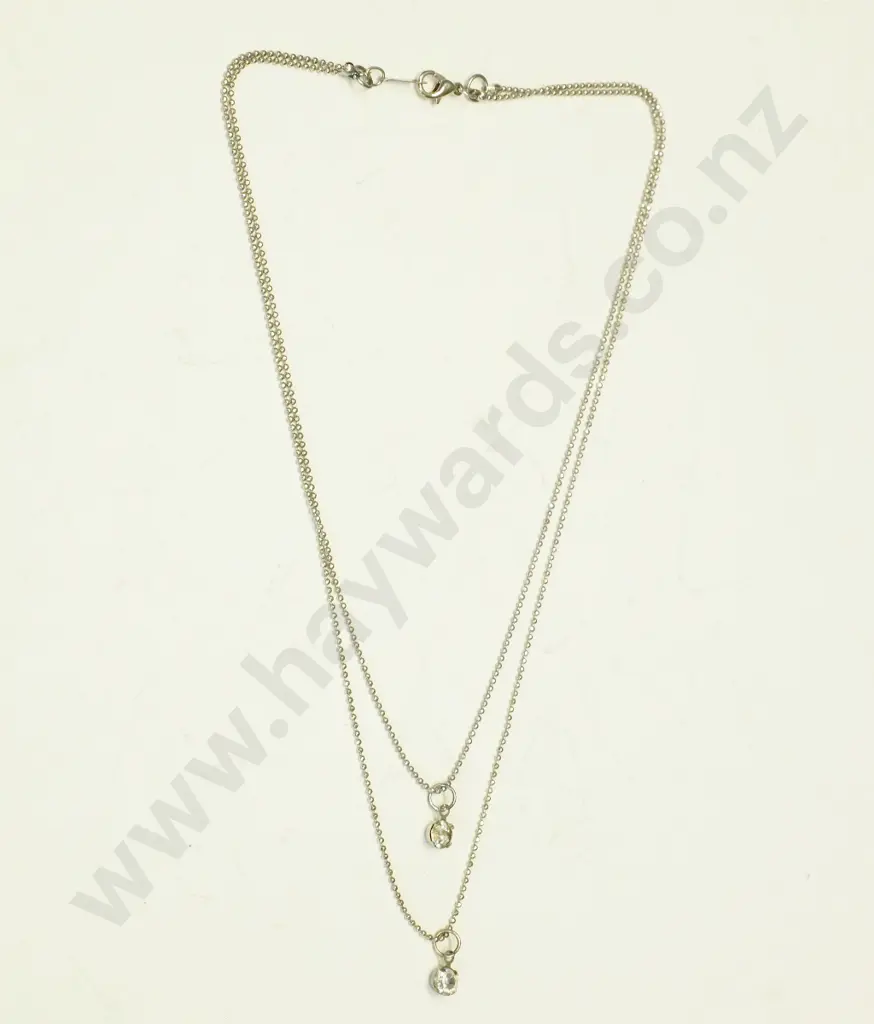 silver cz necklace Image 1++