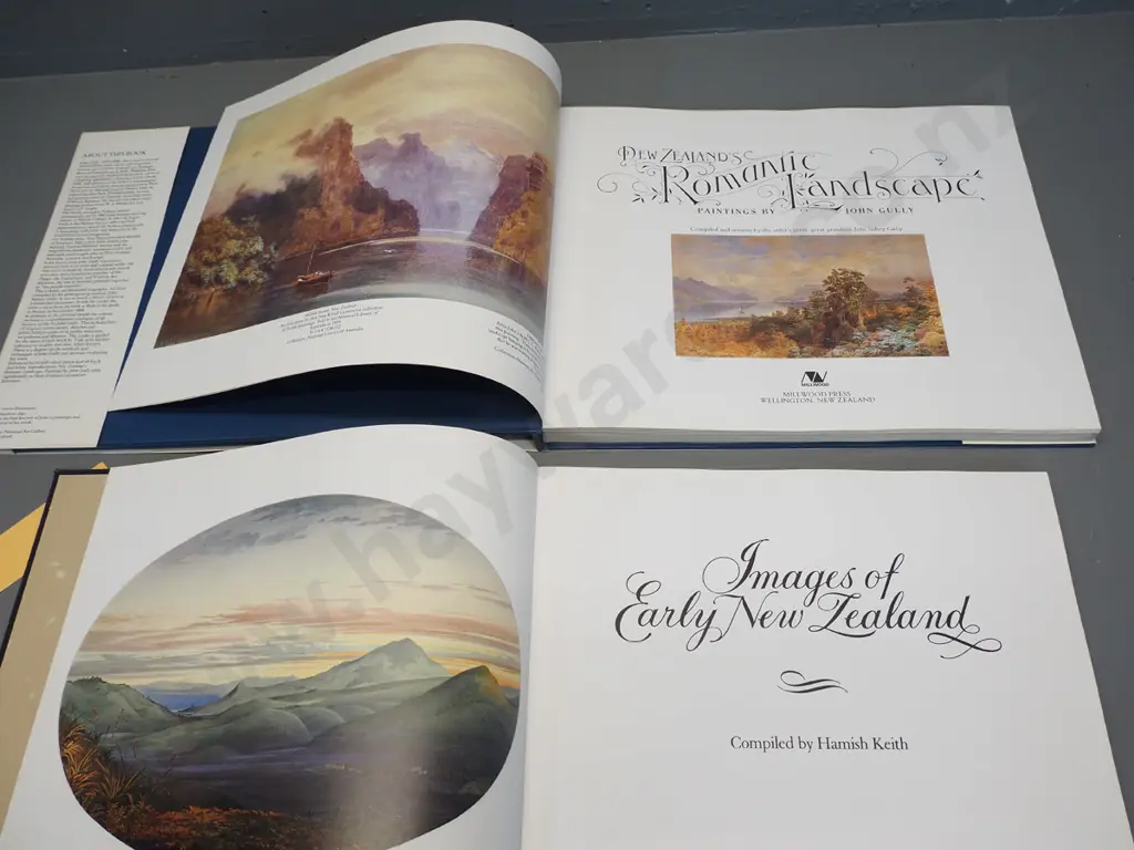 2 books on early New Zealand art - John Gully landscapes and Images of Early New Zealand by Hamish Keith - some wear Image 1++