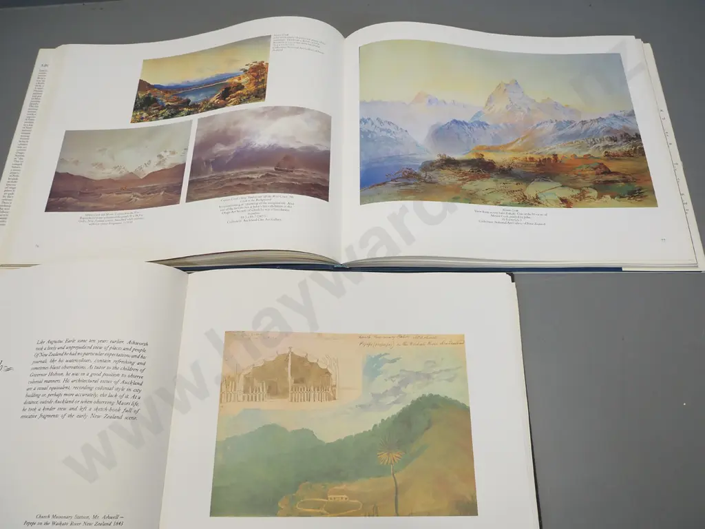 2 books on early New Zealand art - John Gully landscapes and Images of Early New Zealand by Hamish Keith - some wear Image 1++
