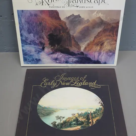 2 books on early New Zealand art - John Gully landscapes and Images of Early New Zealand by Hamish Keith - some wear