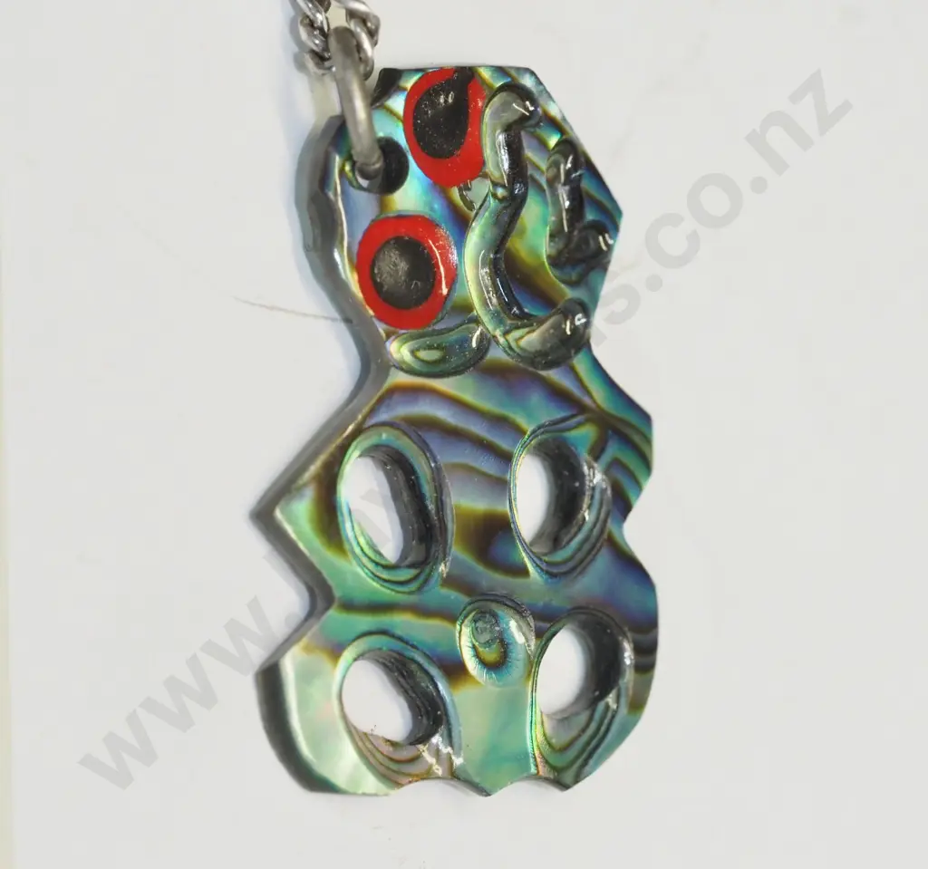 paua shell necklace chain stamped 925 Image 1++