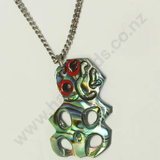 paua shell necklace chain stamped 925