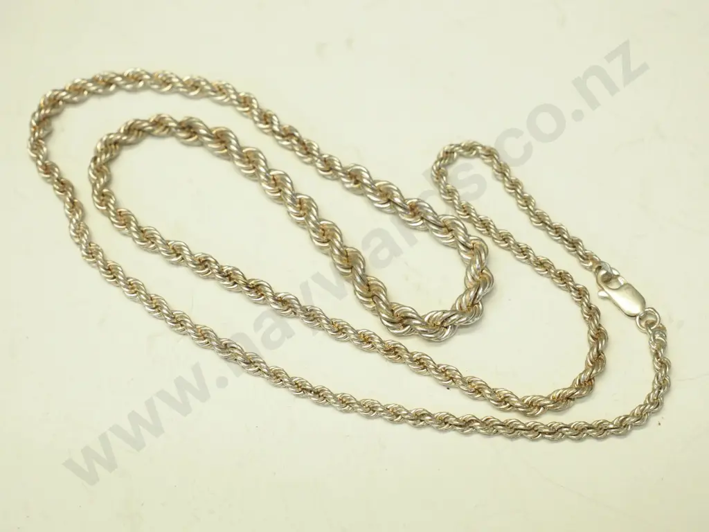 silver twist necklace stamped 925 Image 1++
