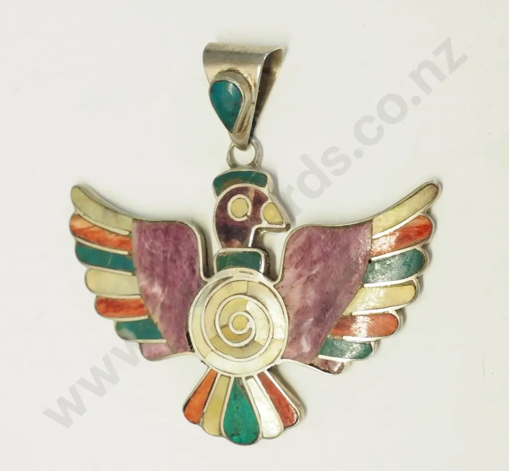 silver bracelet engraved 'Bobo' & silver bird necklace no chain both stamped 925 Image 1++