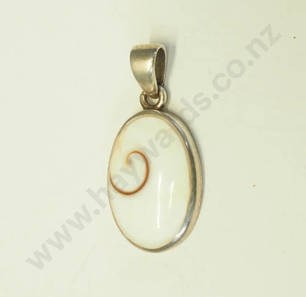silver white stone pendant no chain stamped 925 Image 1++
